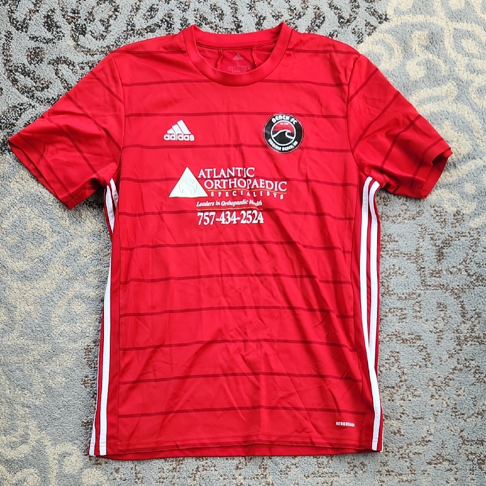 Adidas Aeroready Beach FC Virginia Beach Soccer Jersey Red Large